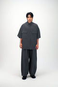 Gender Neutral Cocoon Trousers (Linen / Blue Grey)