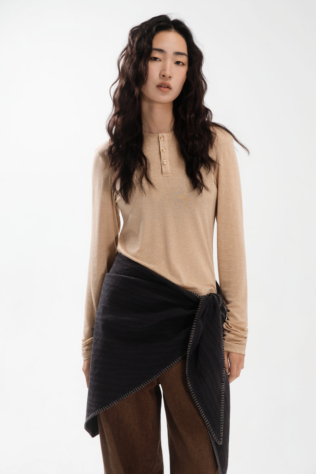 Large Tri Scarf (Aged Black)