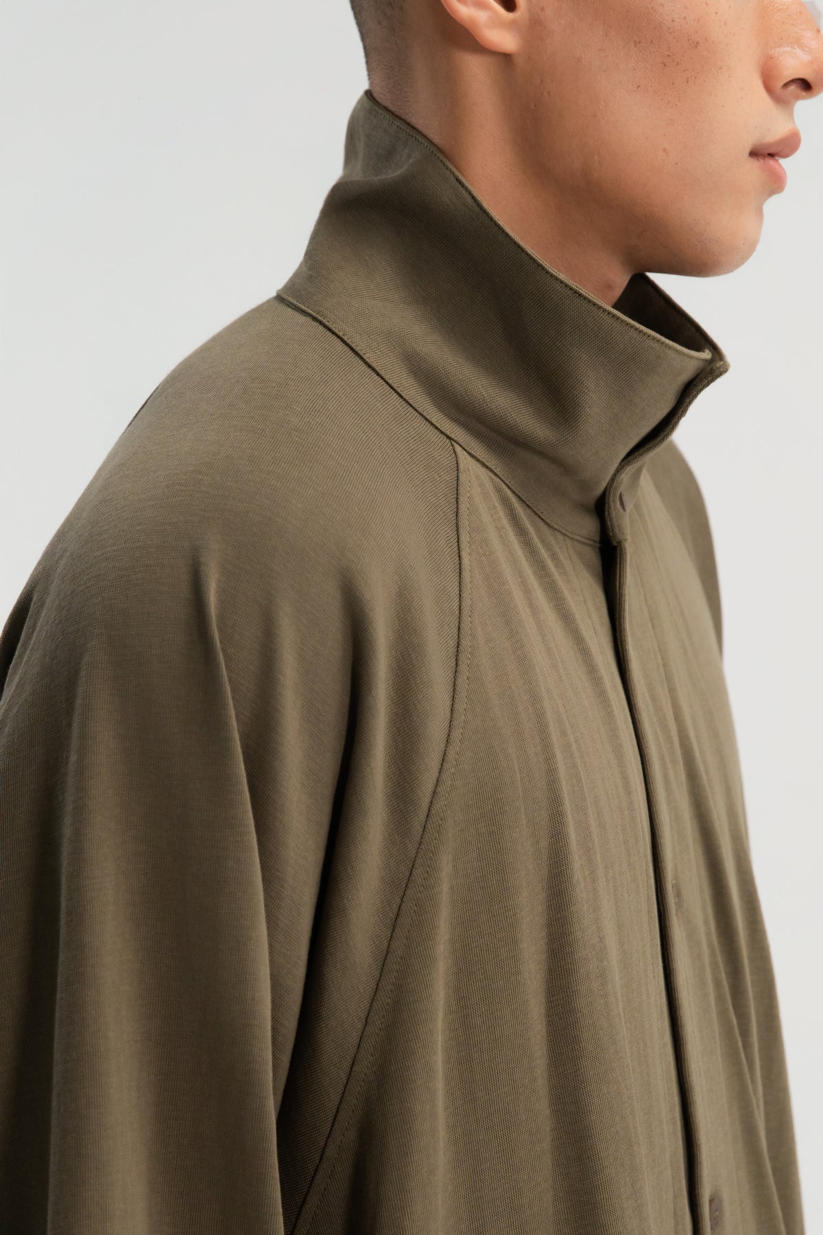 Gender Neutral Slouchy Knit Trench Outer (Tea)