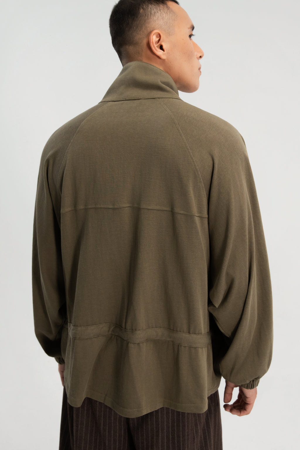 Gender Neutral Slouchy Knit Trench Outer (Tea)