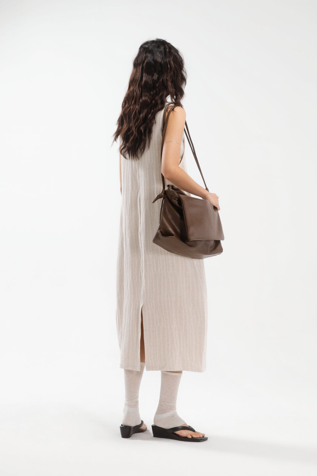 Double Strap Envelope Leather Bag (Espresso)