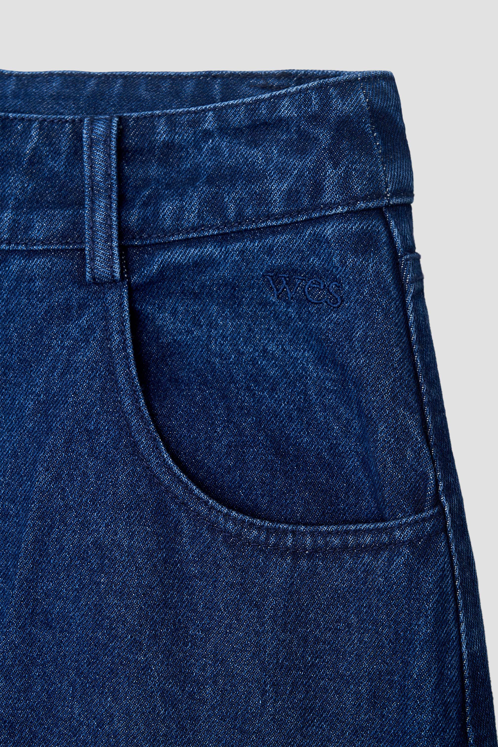 Classic - Gender Neutral Curved Leg Denim (Deep Blue +4cm)