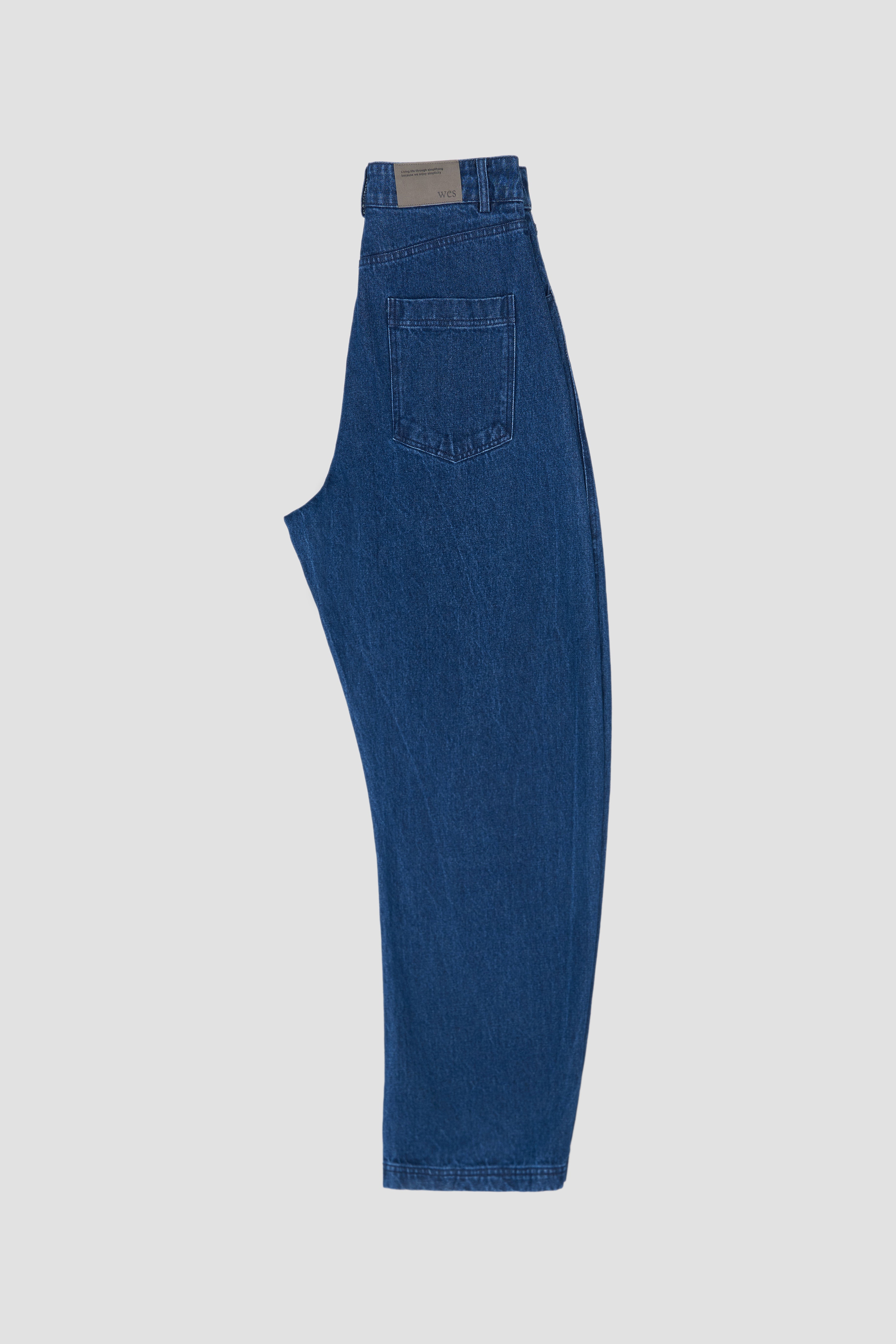 Classic - Gender Neutral Curved Leg Denim (Deep Blue +4cm)