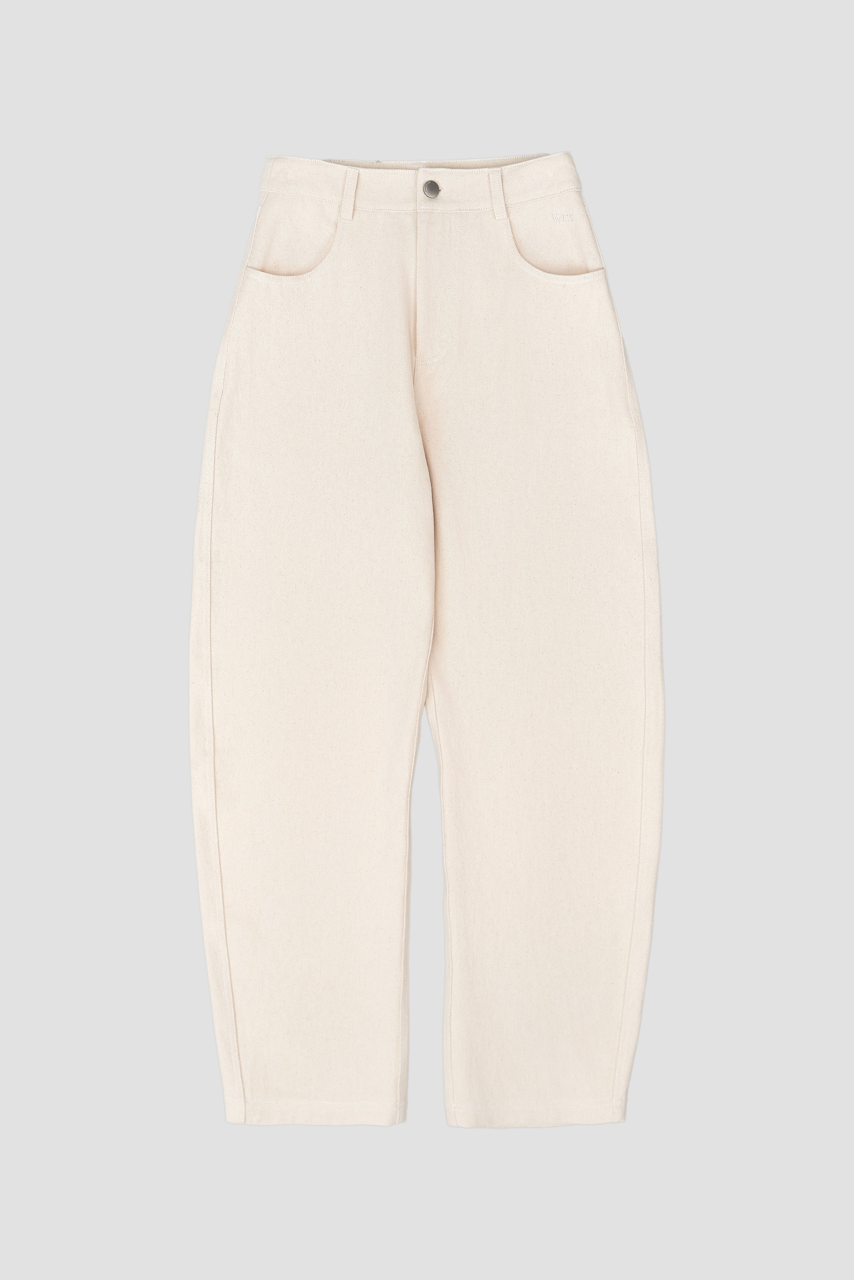 Classic - Gender Neutral Curved Leg Denim (Off White)