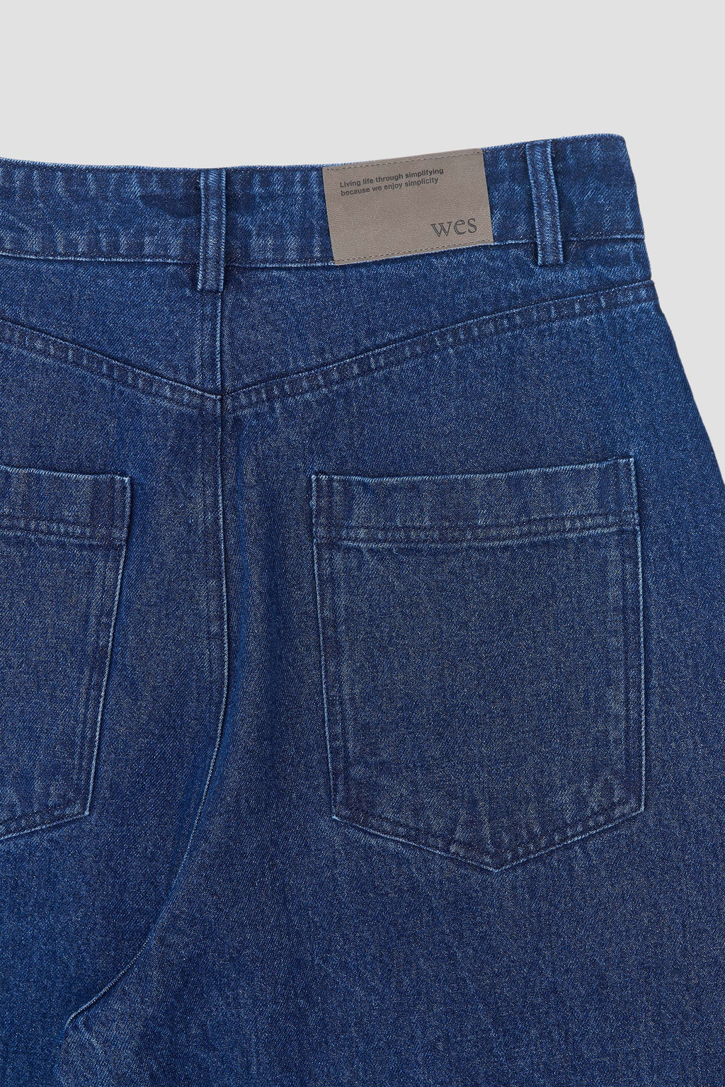 Classic - Gender Neutral Curved Leg Denim (Deep Blue +4cm)