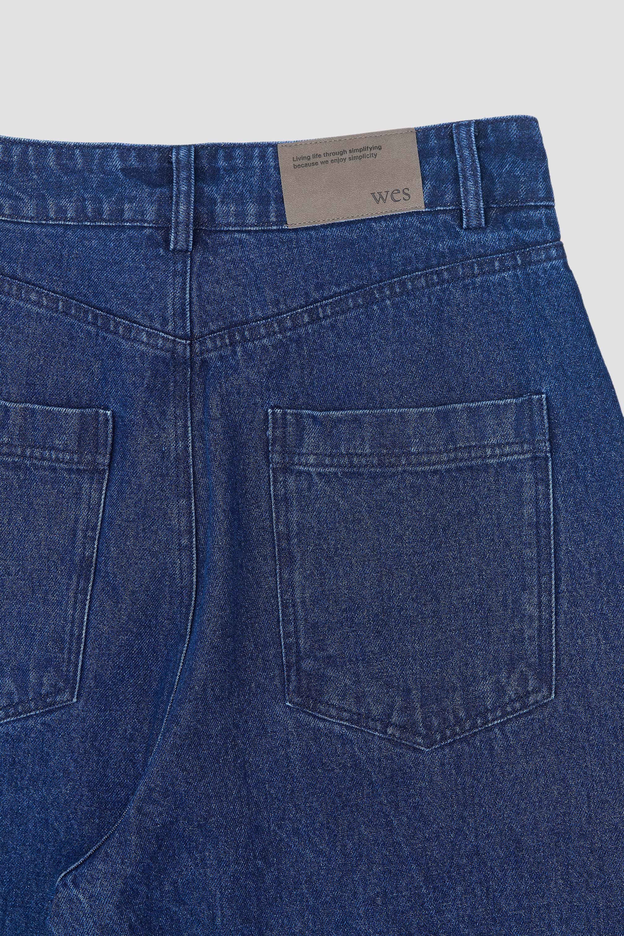 Classic - Gender Neutral Curved Leg Denim (Deep Blue +4cm)