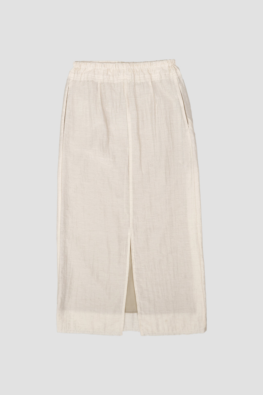 Classic - Raw Hemp Long Skirt (Beige)
