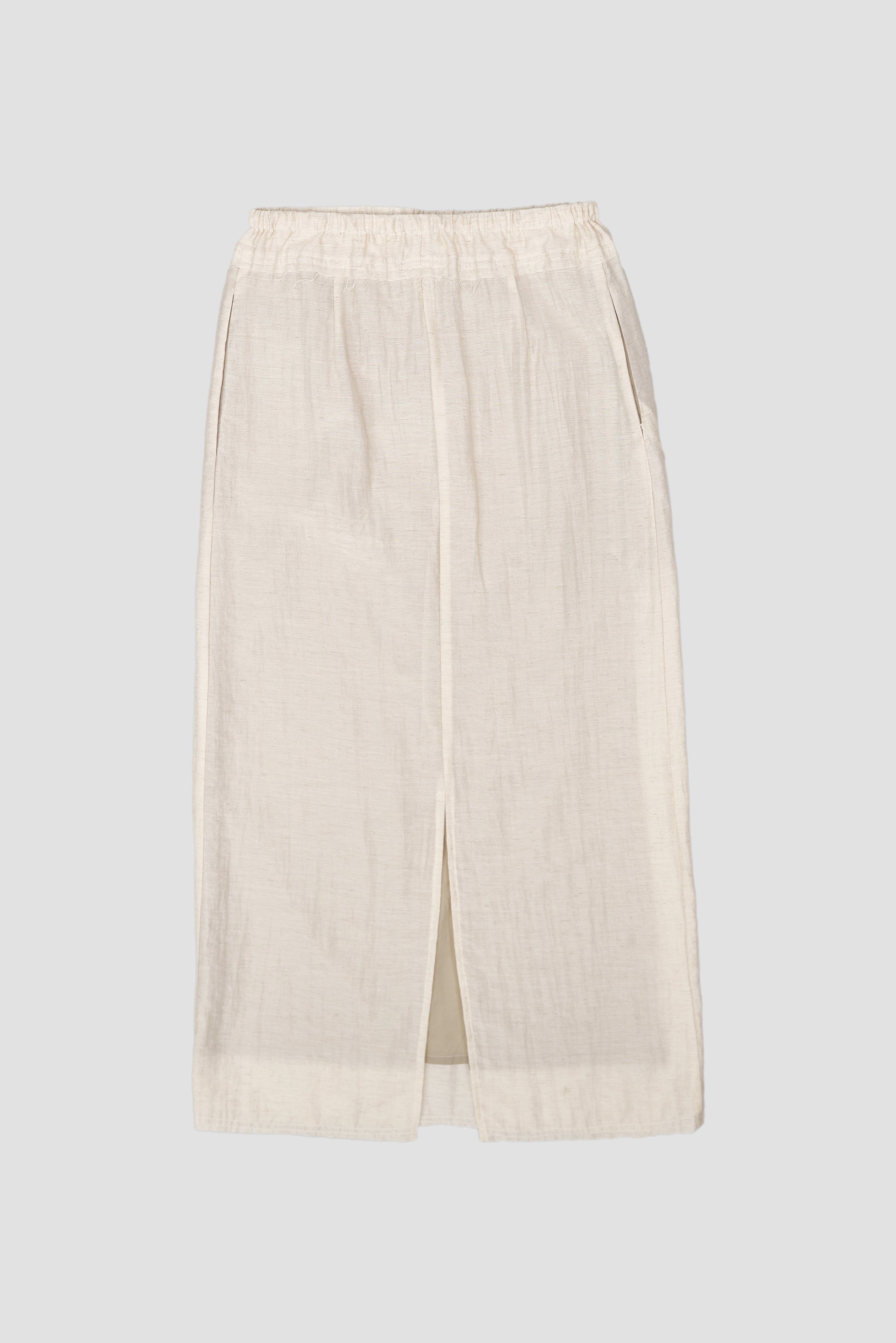 Classic - Raw Hemp Long Skirt (Beige)