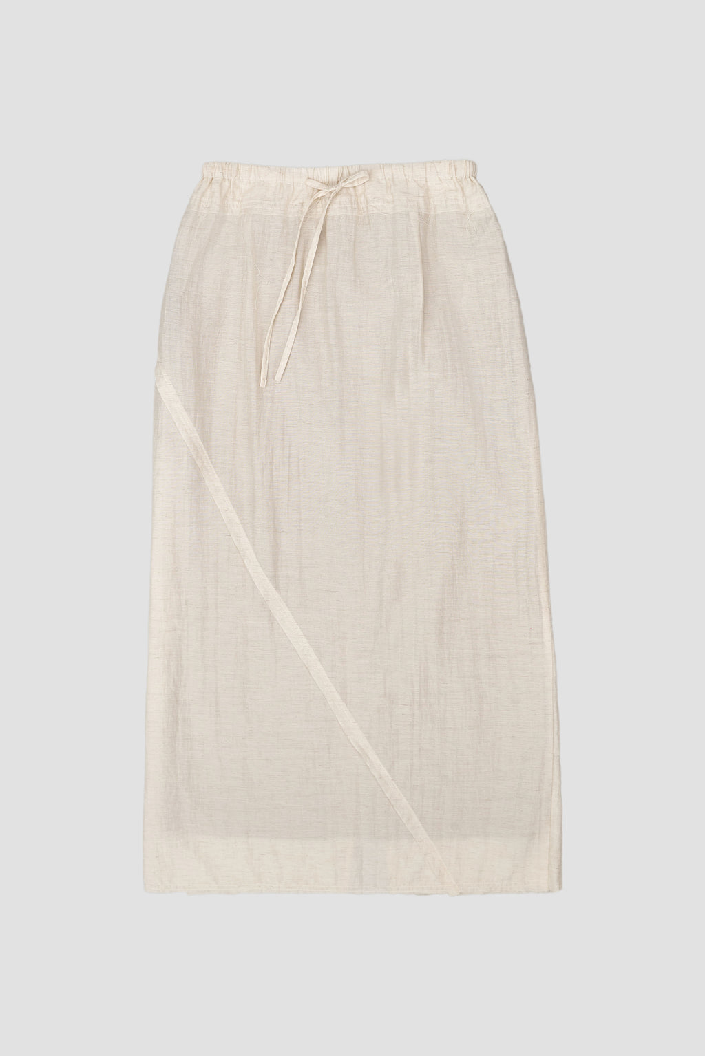 Classic - Raw Hemp Long Skirt (Beige)