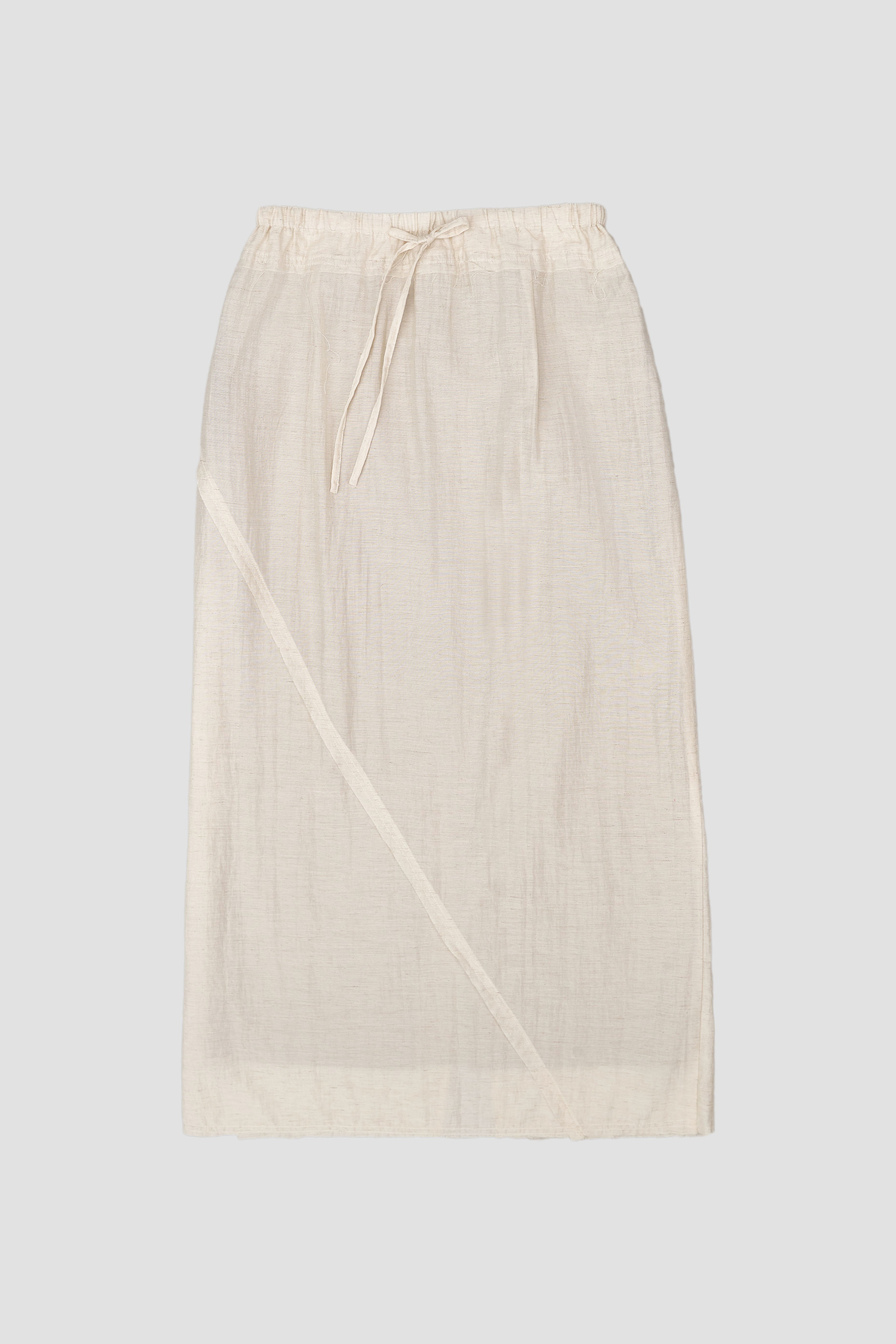 Classic - Raw Hemp Long Skirt (Beige)