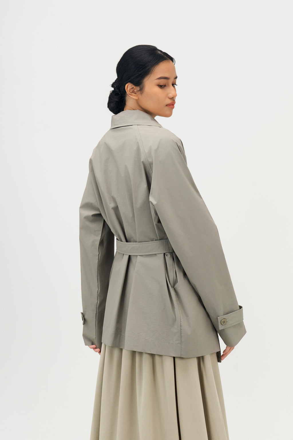 Classic - Gender Neutral Light Trench Outer (Olive Grey)