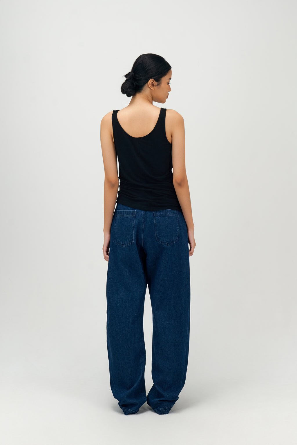 Classic - Drape Long Tank Top (Black)