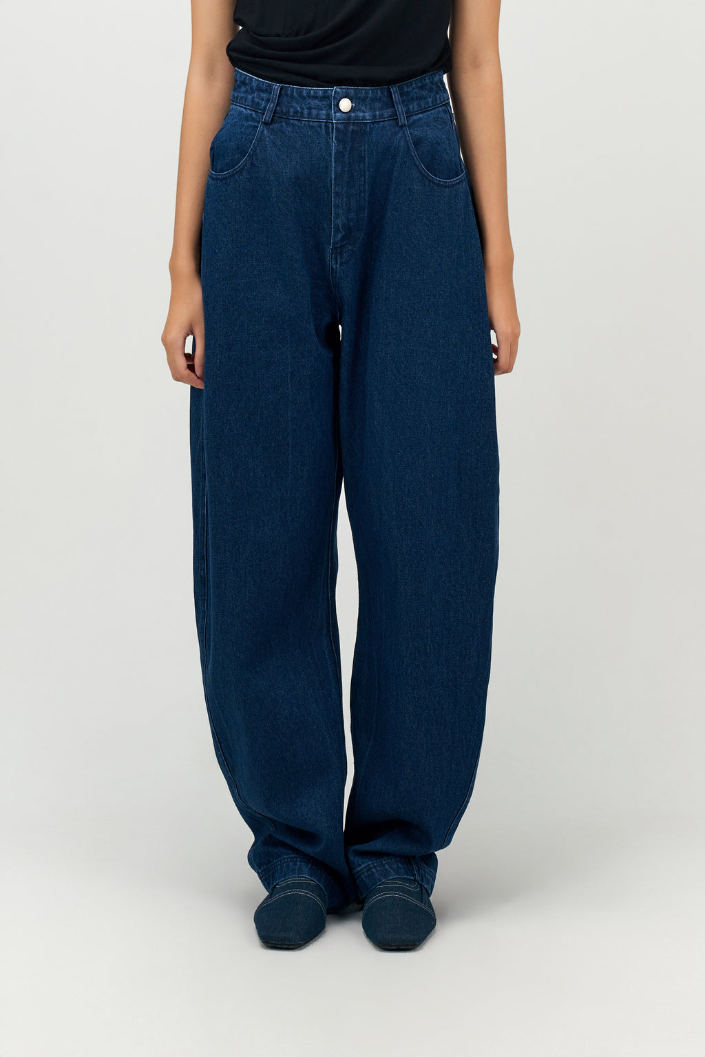 Classic - Gender Neutral Curved Leg Denim (Deep Blue +4cm)