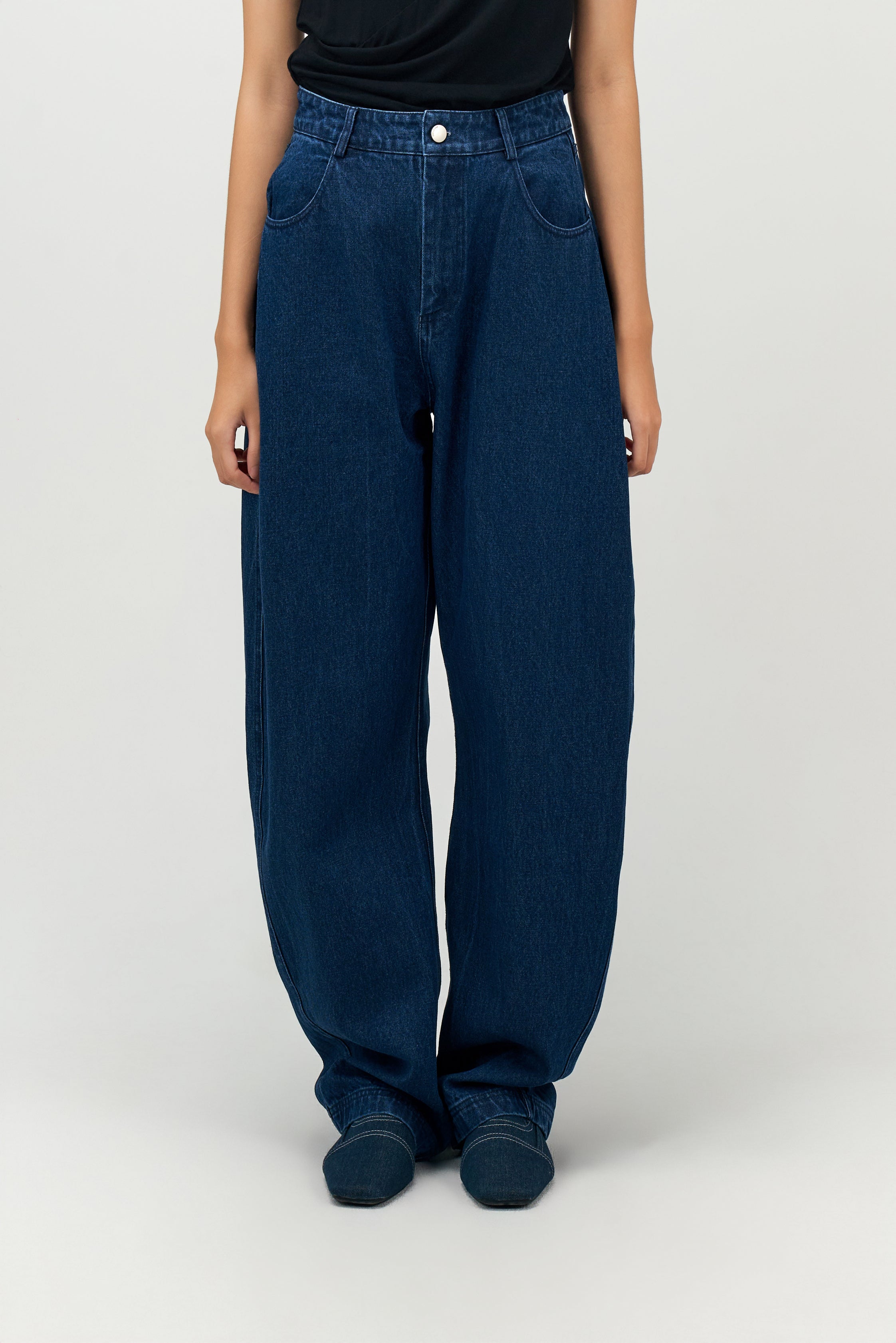 Classic - Gender Neutral Curved Leg Denim (Deep Blue +4cm)