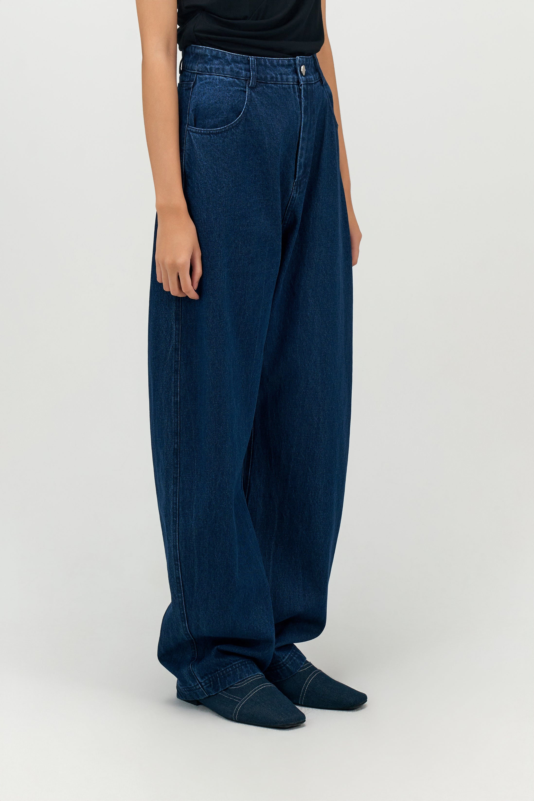 Classic - Gender Neutral Curved Leg Denim (Deep Blue +4cm)