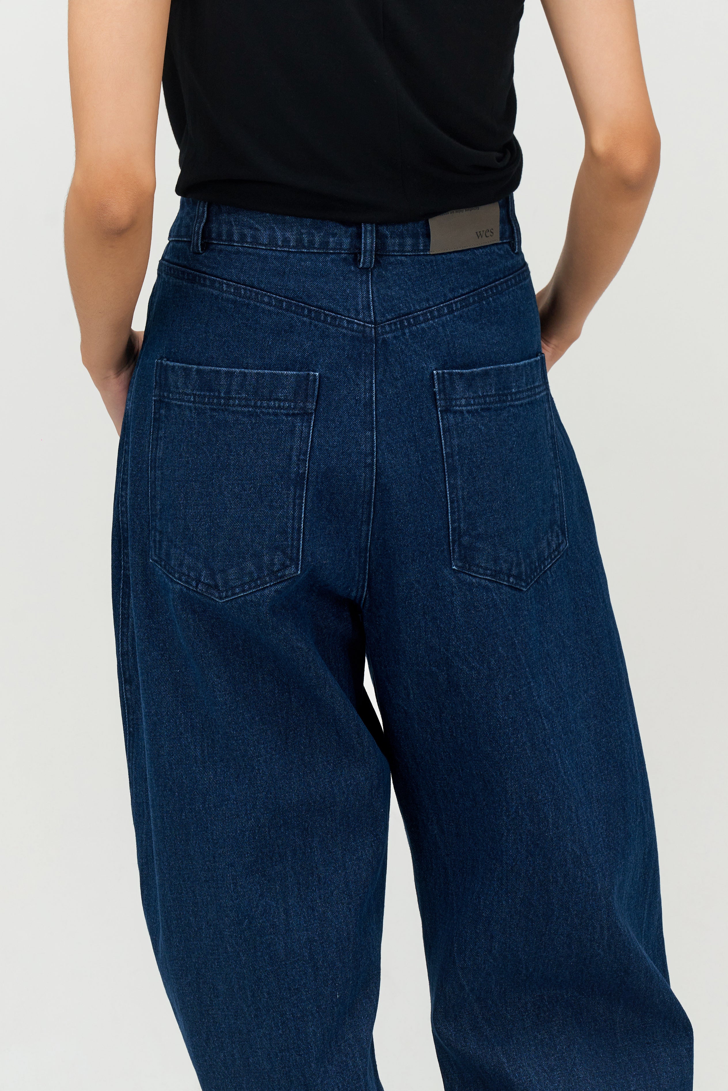 Classic - Gender Neutral Curved Leg Denim (Deep Blue +4cm)