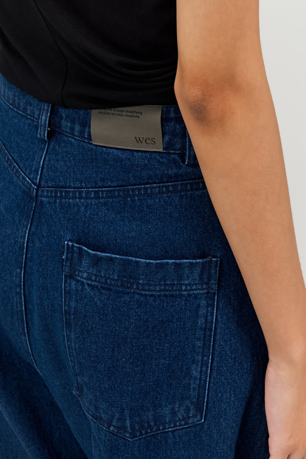 Classic - Gender Neutral Curved Leg Denim (Deep Blue +4cm)