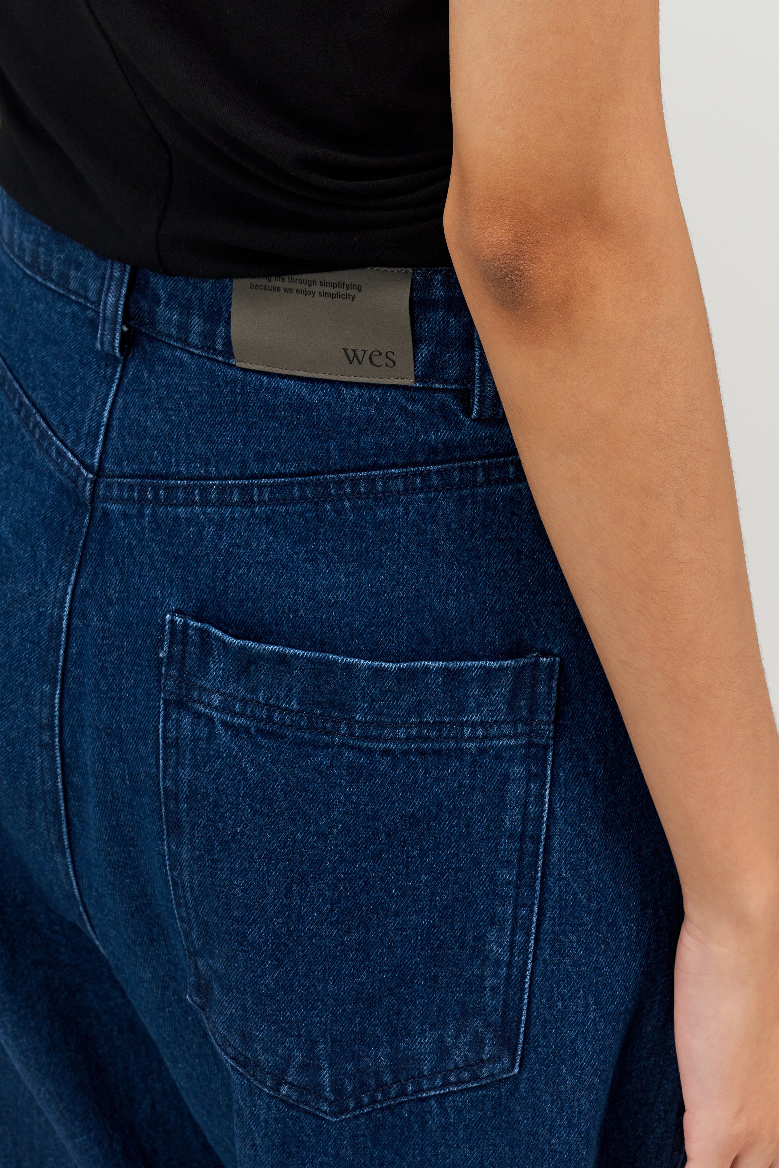 Classic - Gender Neutral Curved Leg Denim (Deep Blue +4cm)