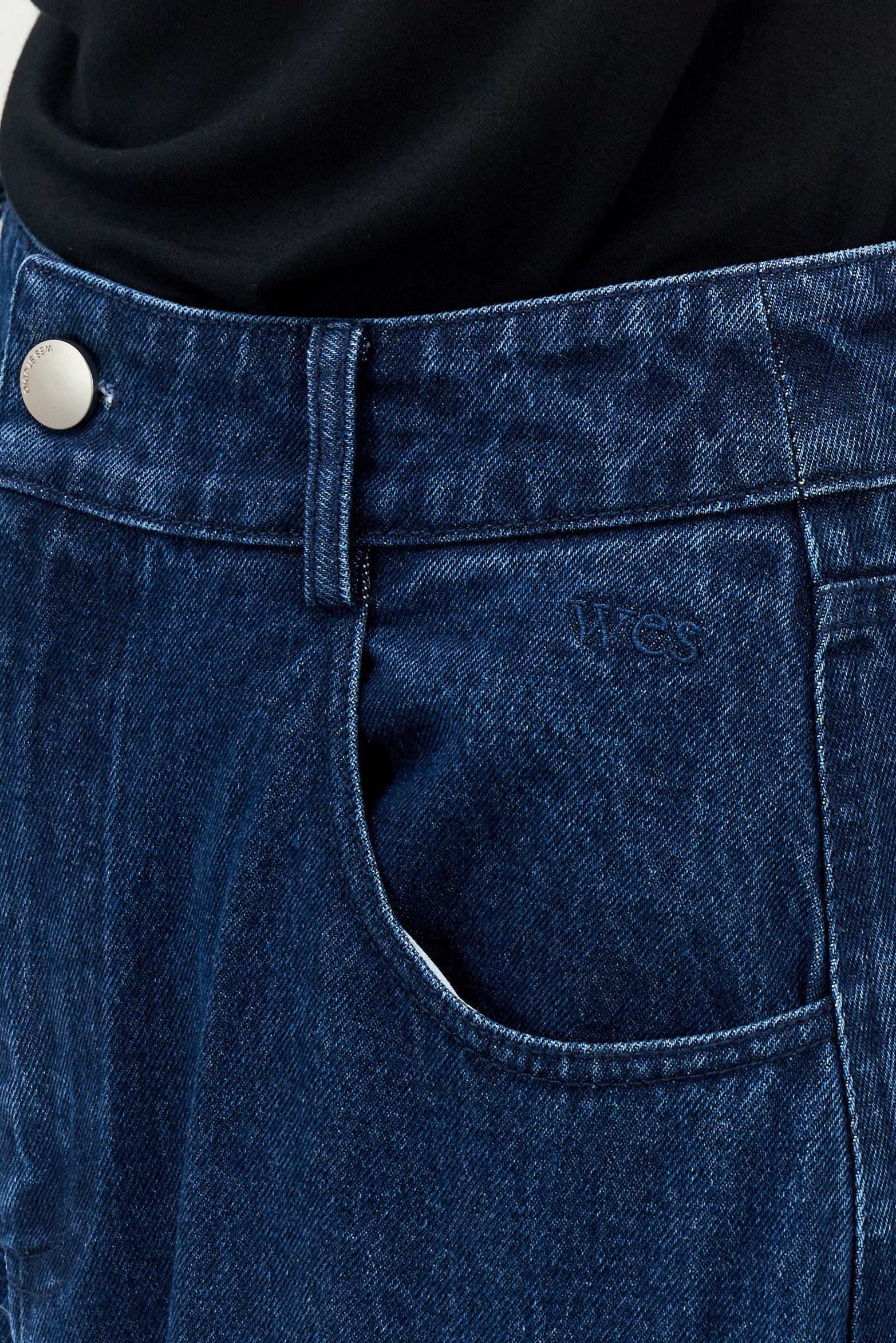 Classic - Gender Neutral Curved Leg Denim (Deep Blue +4cm)