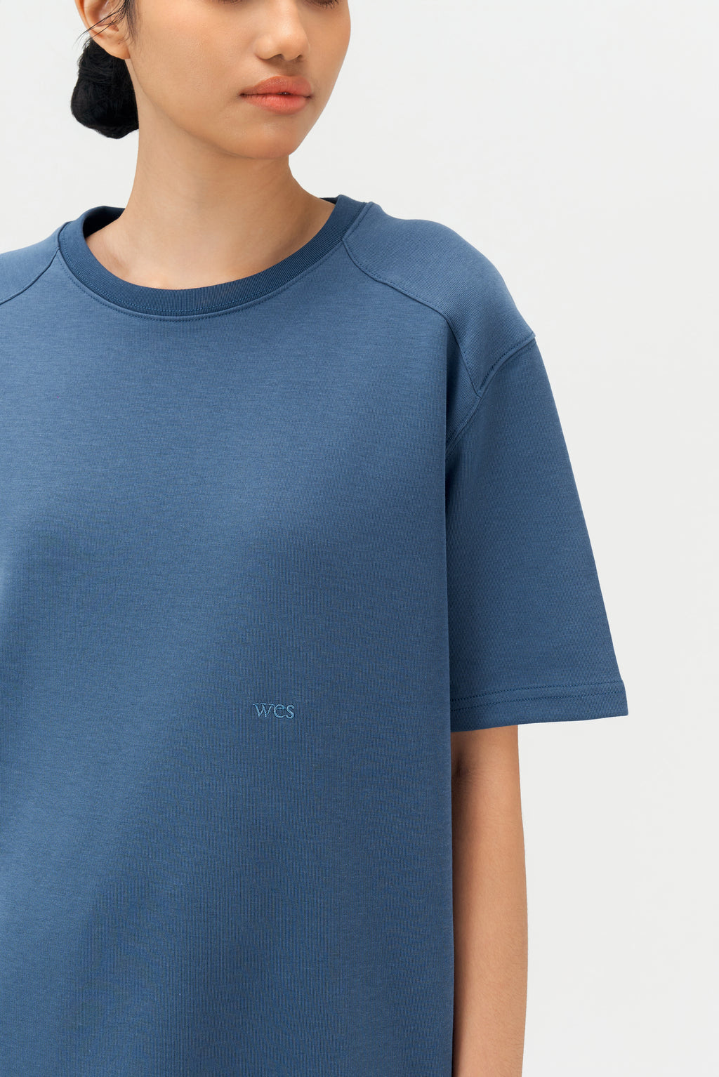 Classic - Gender Neutral Straight Shoulder Oversized Tee (Blue)