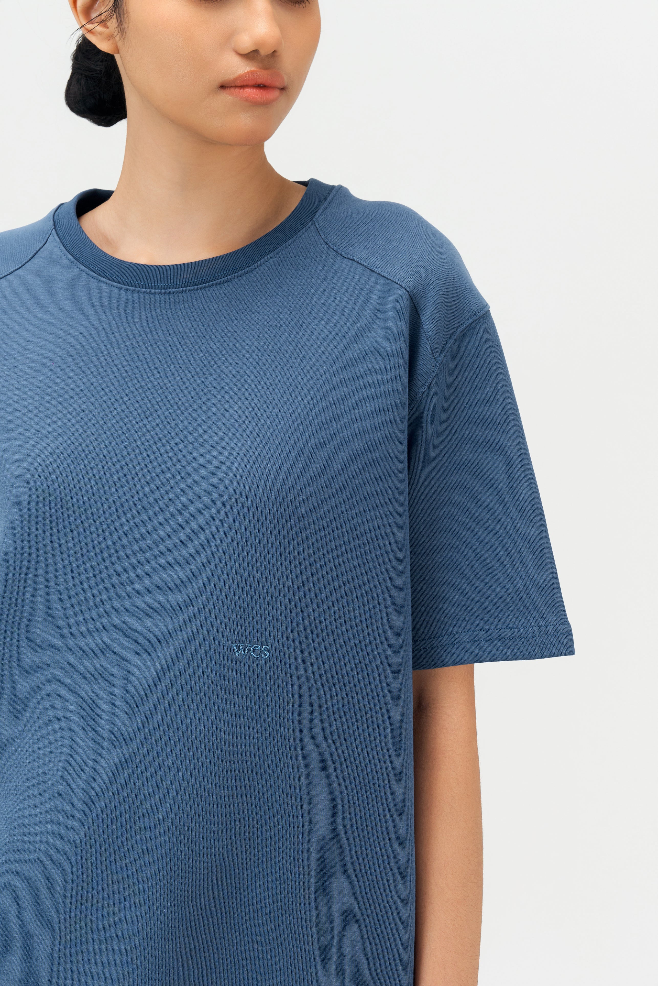 Classic - Gender Neutral Straight Shoulder Oversized Tee (Blue)