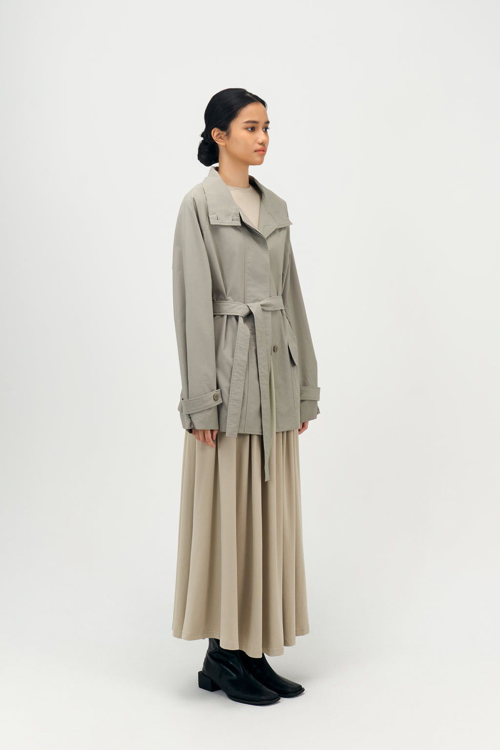 Classic - Gender Neutral Light Trench Outer (Olive Grey)