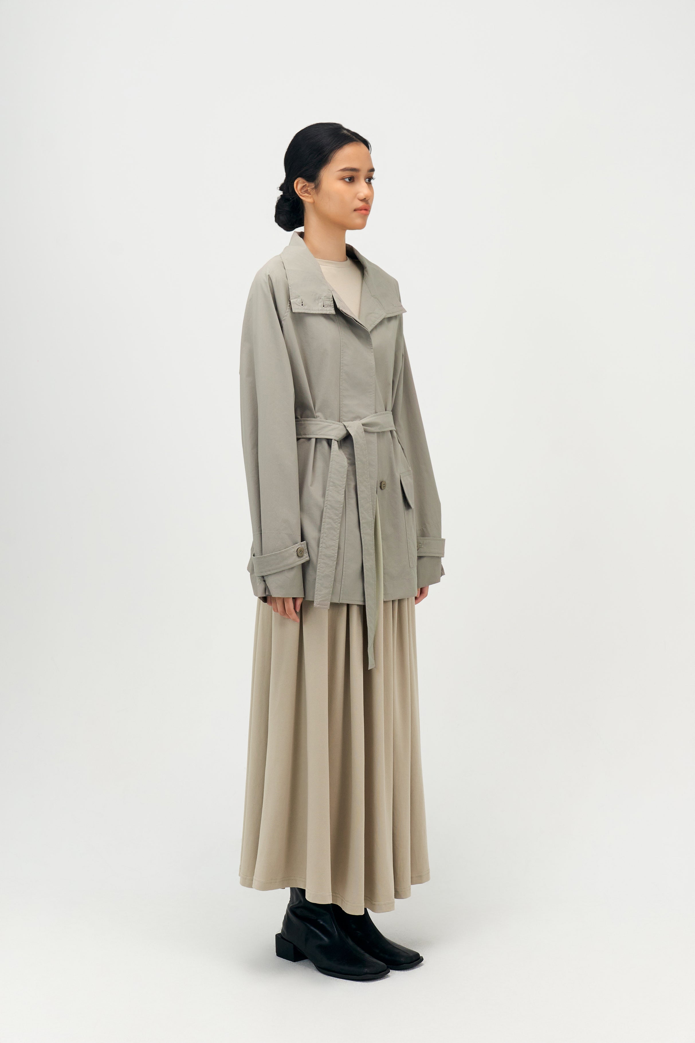 Classic - Gender Neutral Light Trench Outer (Olive Grey)