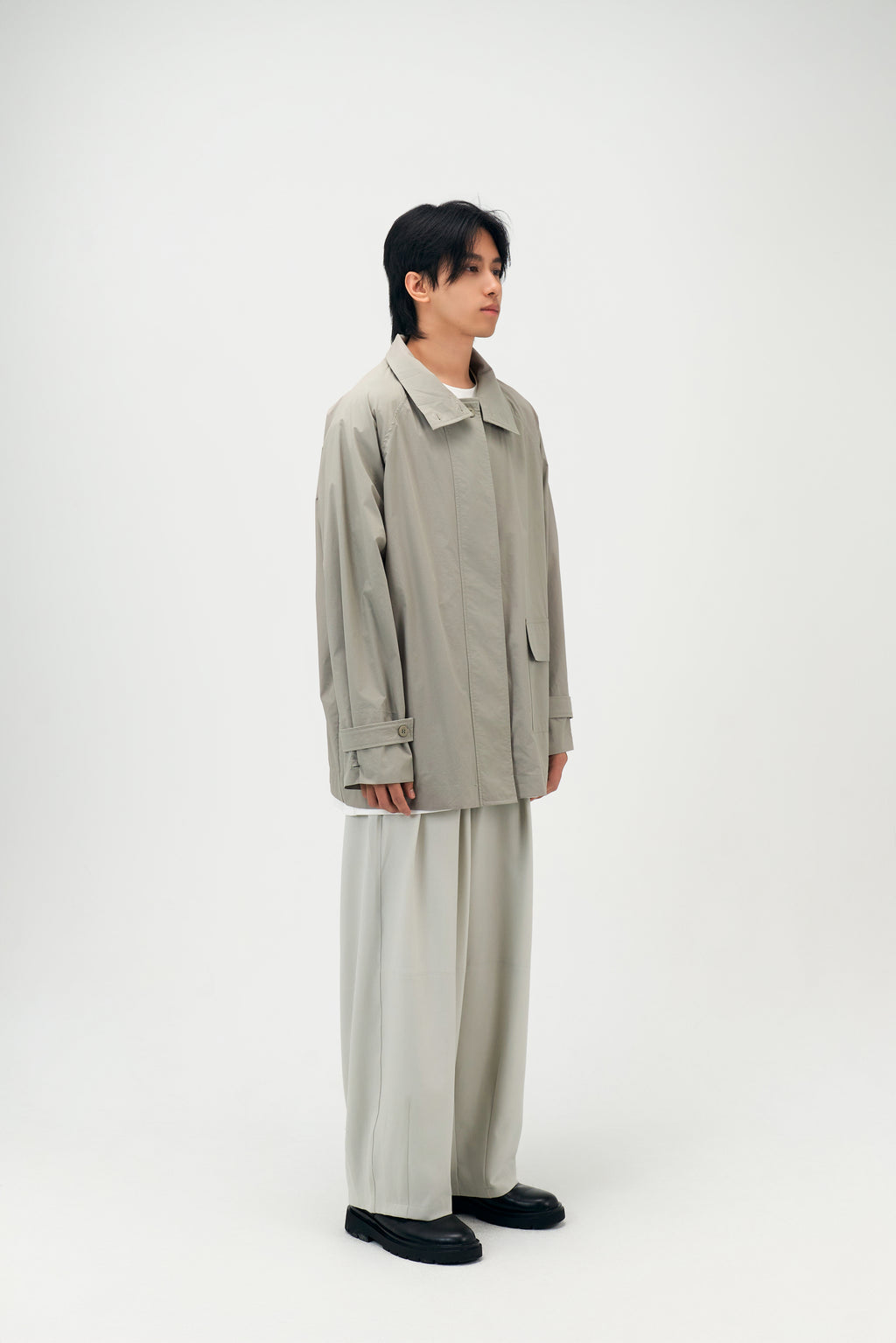 Classic - Gender Neutral Light Trench Outer (Olive Grey)