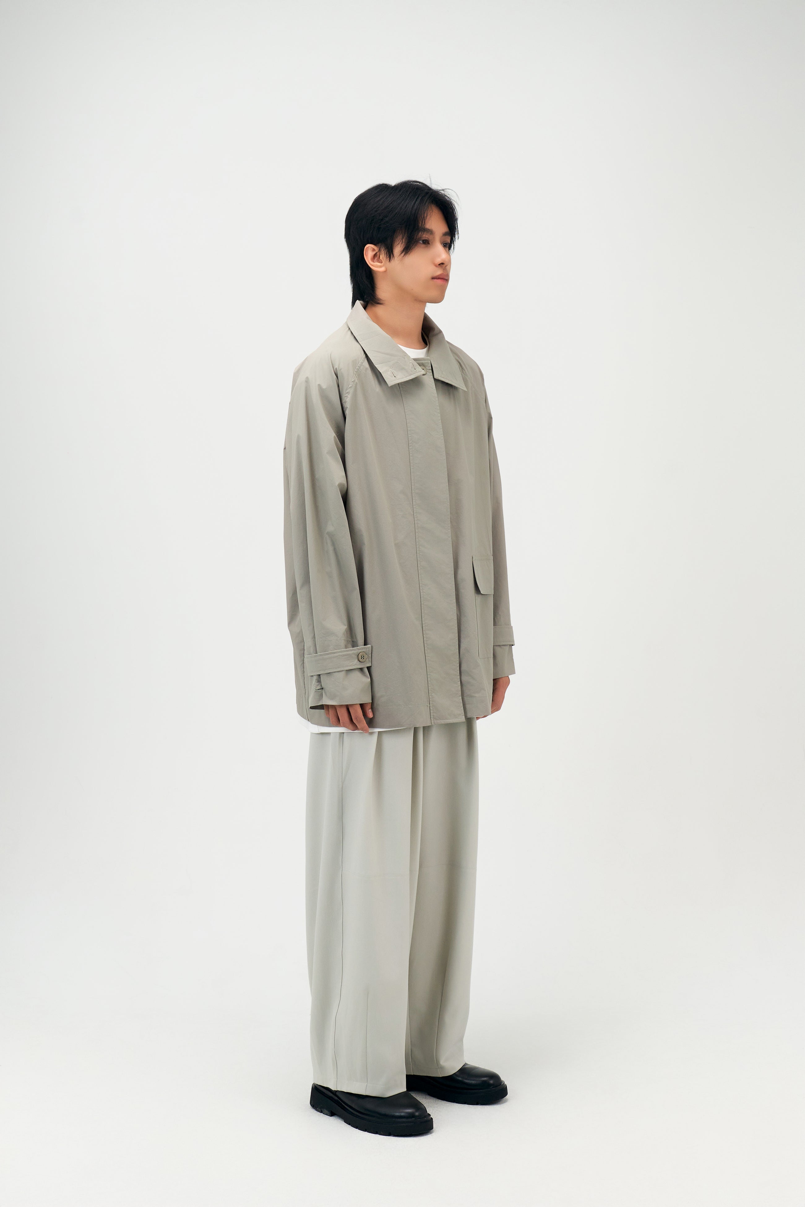 Classic - Gender Neutral Light Trench Outer (Olive Grey)