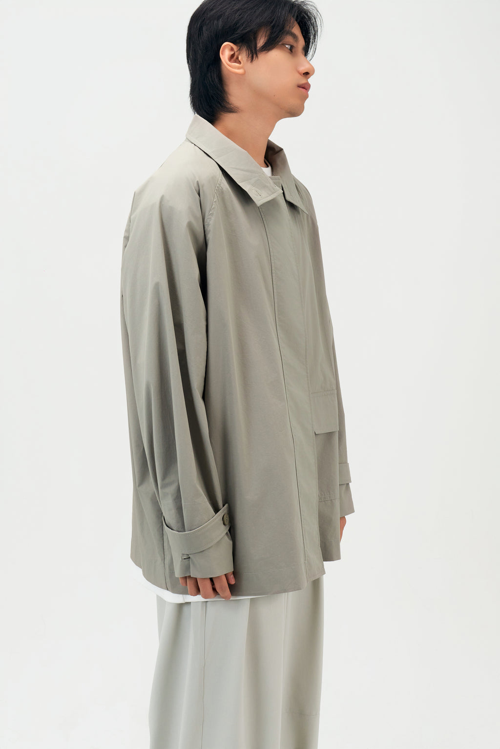 Classic - Gender Neutral Light Trench Outer (Olive Grey)