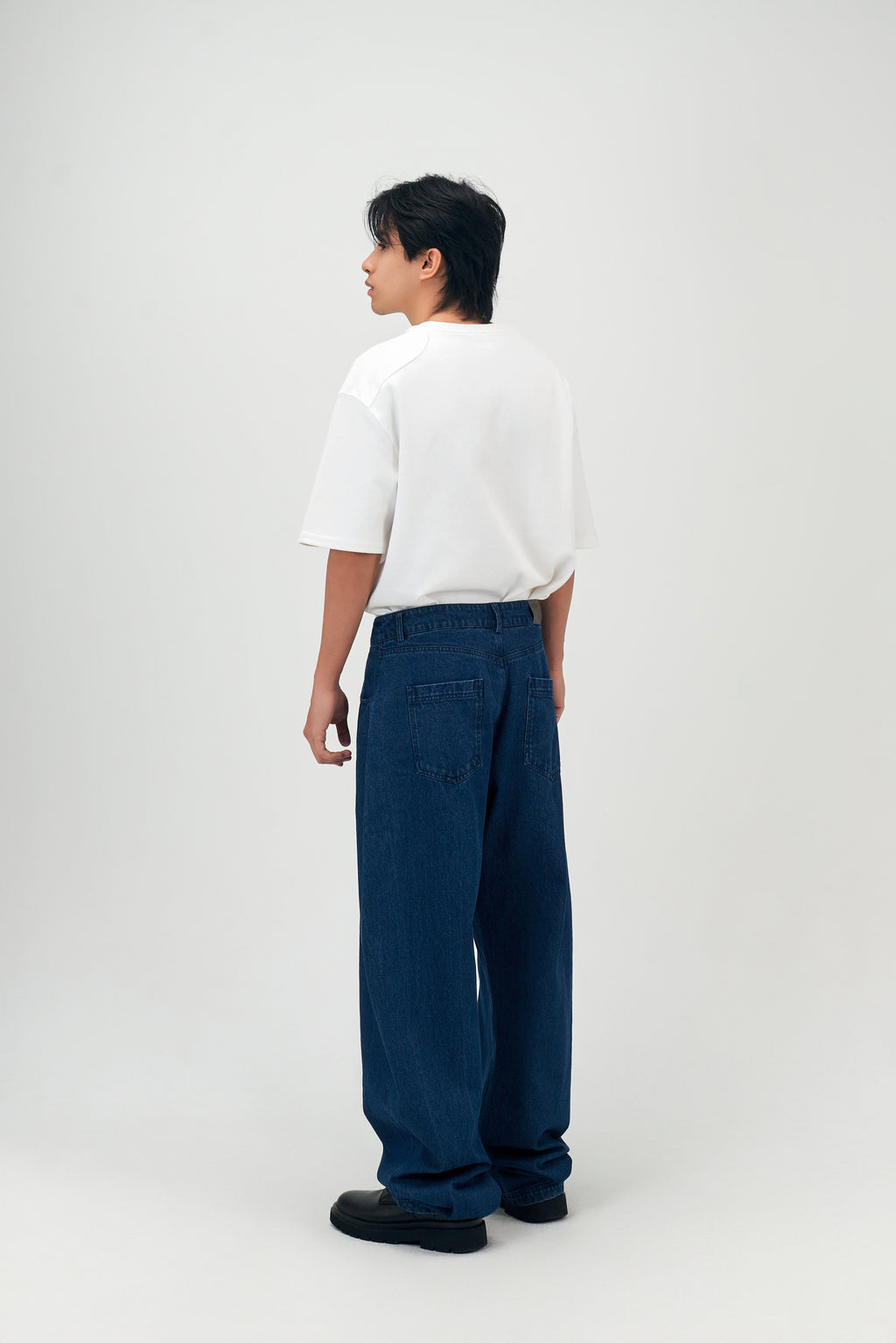 Classic - Gender Neutral Curved Leg Denim (Deep Blue +4cm)