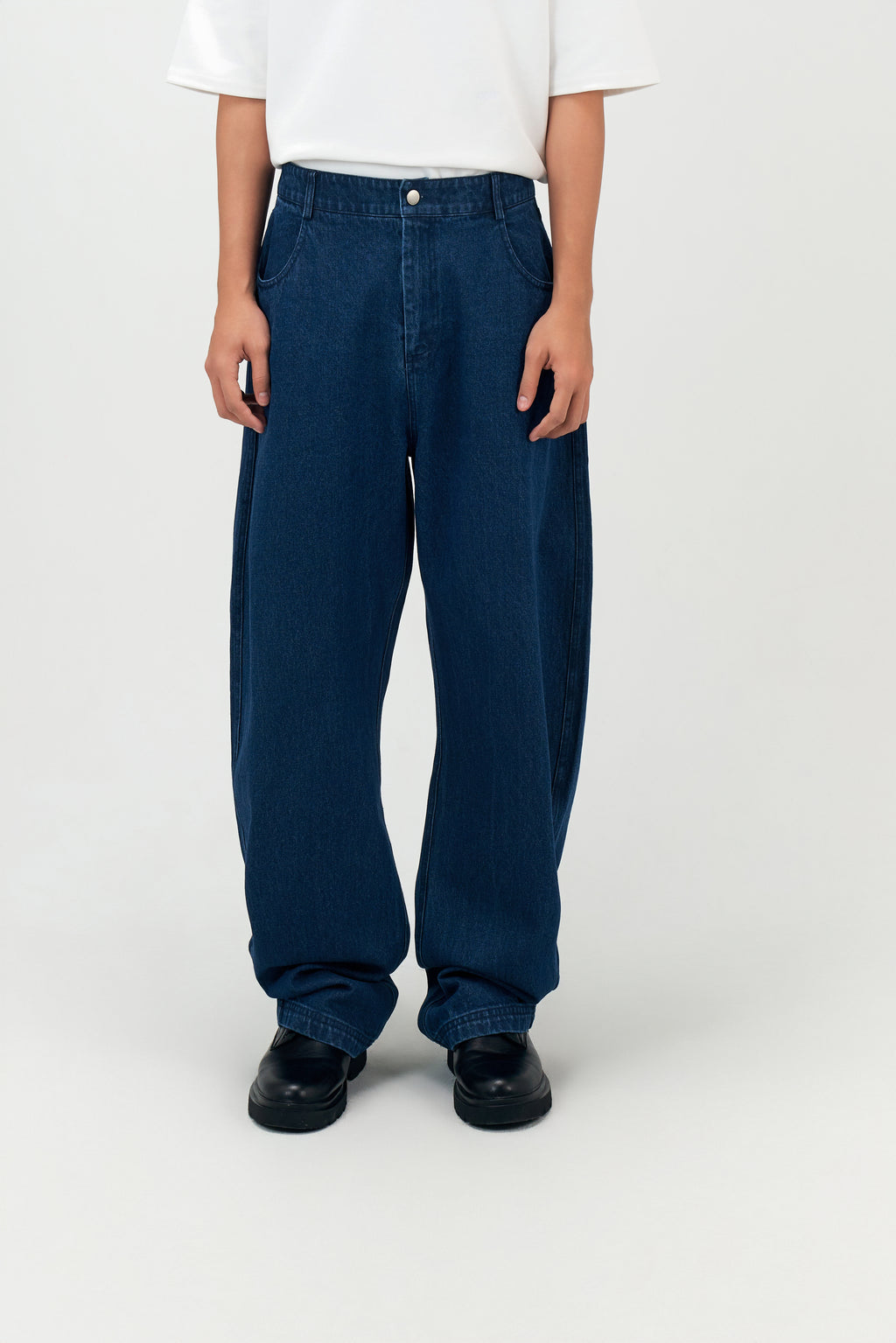 Classic - Gender Neutral Curved Leg Denim (Deep Blue +4cm)