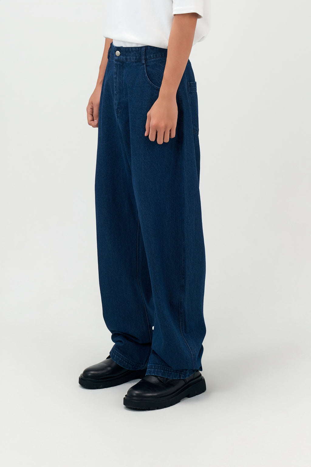 Classic - Gender Neutral Curved Leg Denim (Deep Blue +4cm)