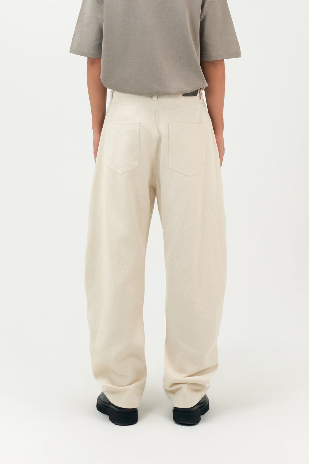 Classic - Gender Neutral Curved Leg Denim (Off White)