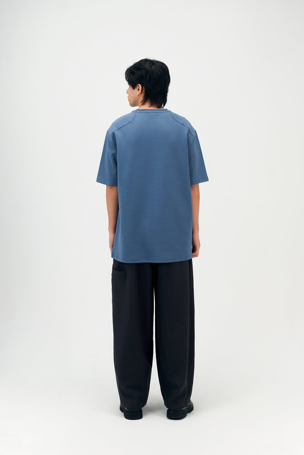 Classic - Gender Neutral Straight Shoulder Oversized Tee (Blue)