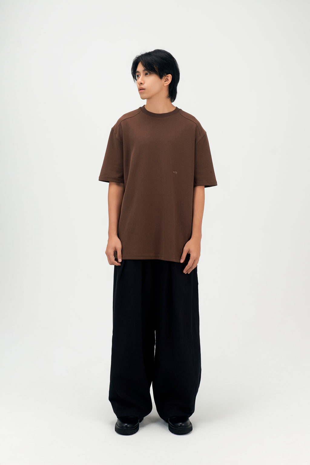 Classic - Gender Neutral Straight Shoulder Oversized Tee (Brown)