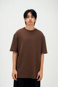 Classic - Gender Neutral Straight Shoulder Oversized Tee (Brown)