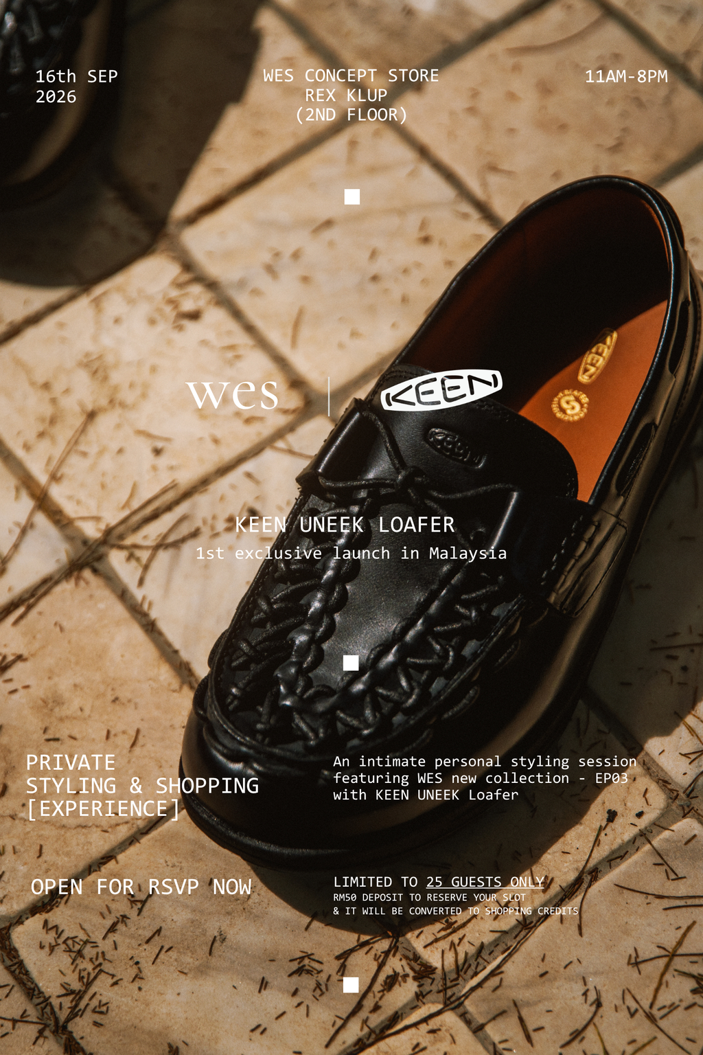 [RSVP] KEEN UNEEK LOAFER LAUNCH - PRIVATE STYLING & EXPERIENCE