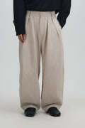 Gender Neutral Cocoon Trousers (Linen / Beige)