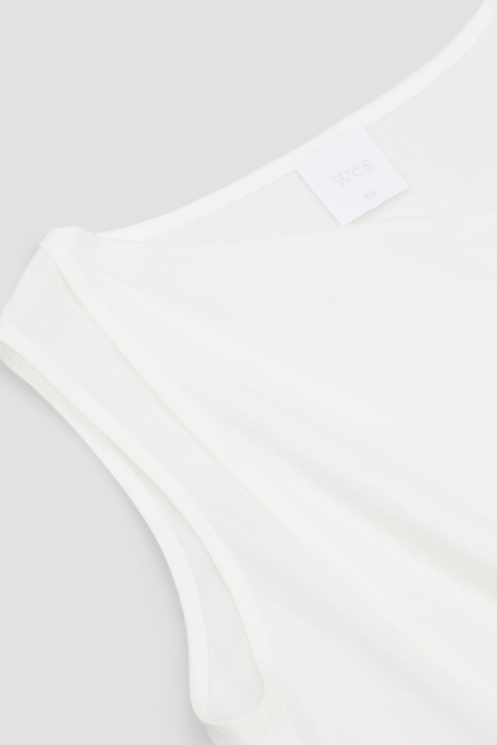 Asymmetrical Layering Long Tank Top (White)