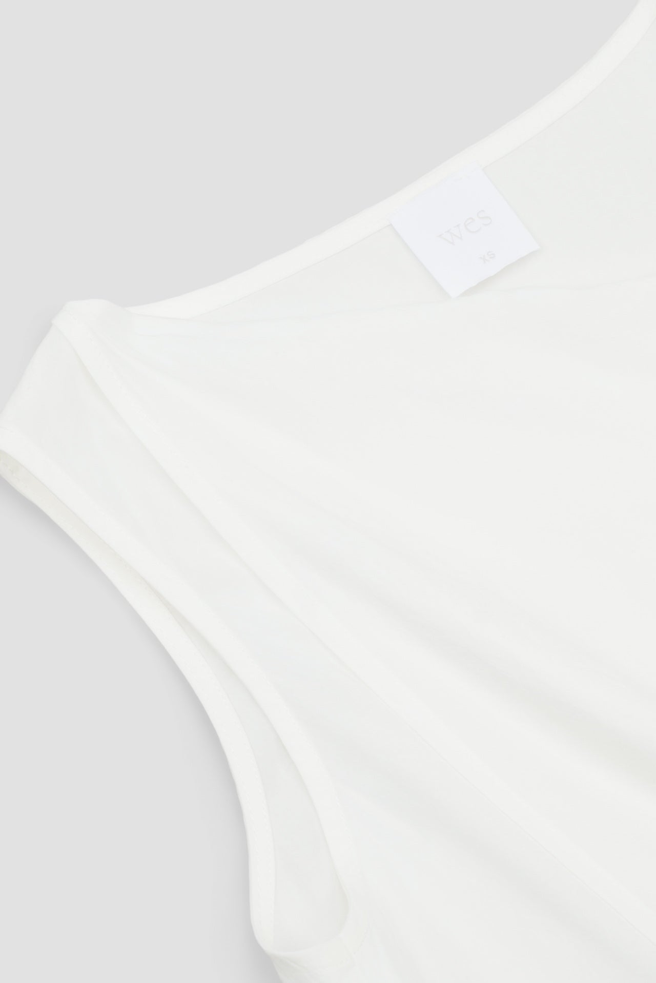 Asymmetrical Layering Long Tank Top (White)