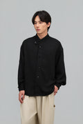 Gender Neutral Han Collar Blouse (Black)