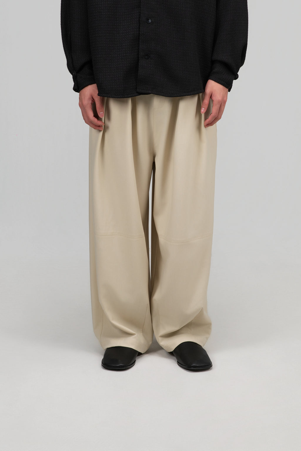 Gender Neutral Cocoon Trousers (Poly / Beige)