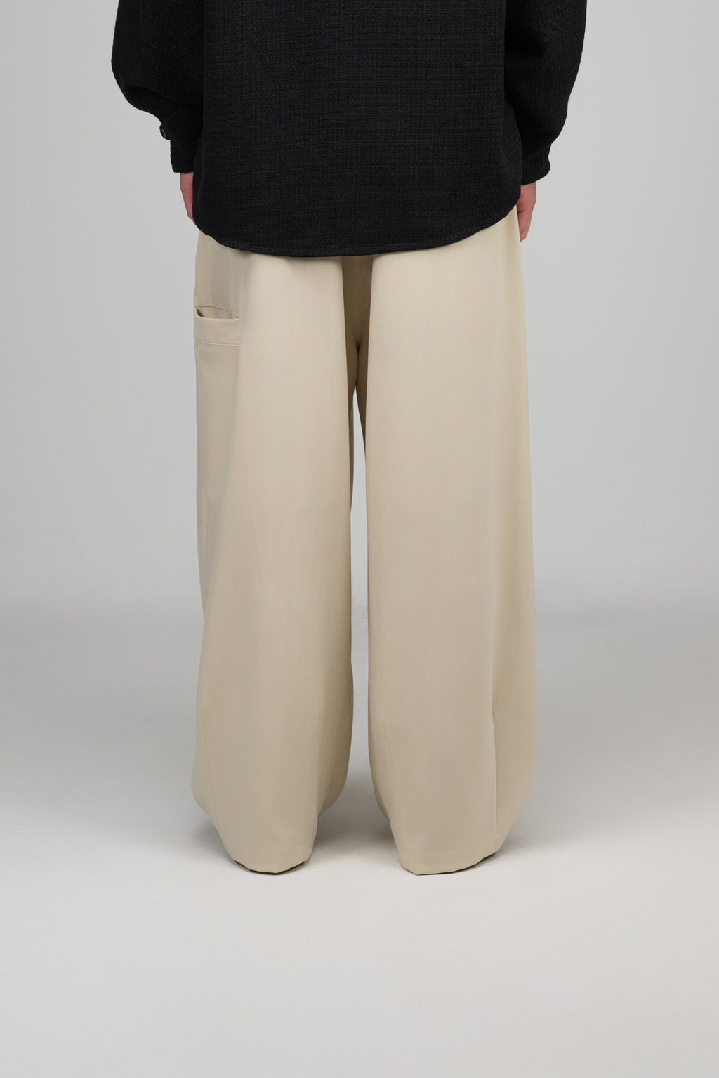 Gender Neutral Cocoon Trousers (Poly / Beige)