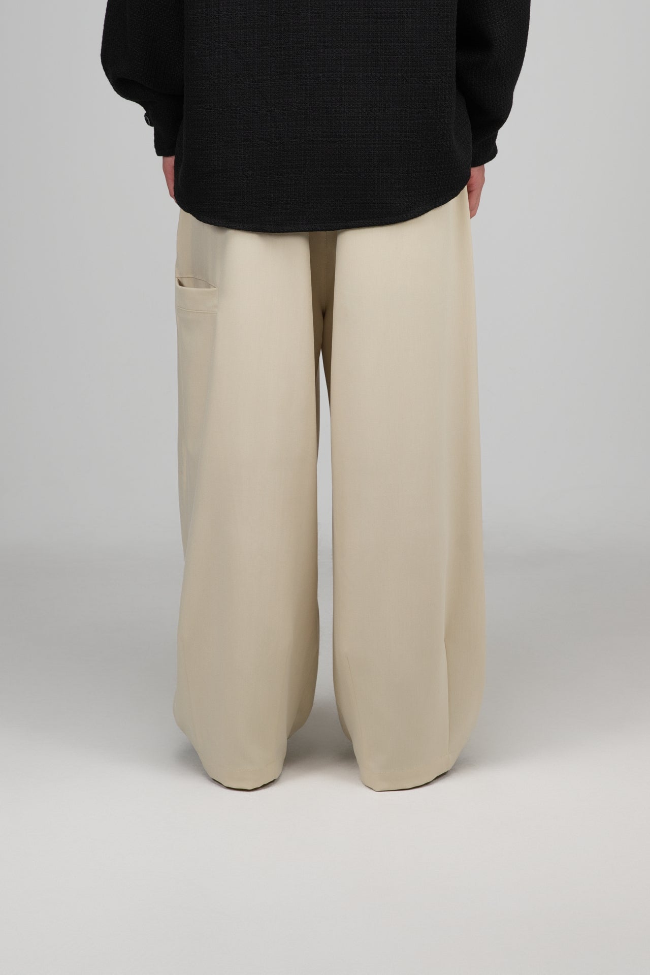 Gender Neutral Cocoon Trousers (Poly / Beige)