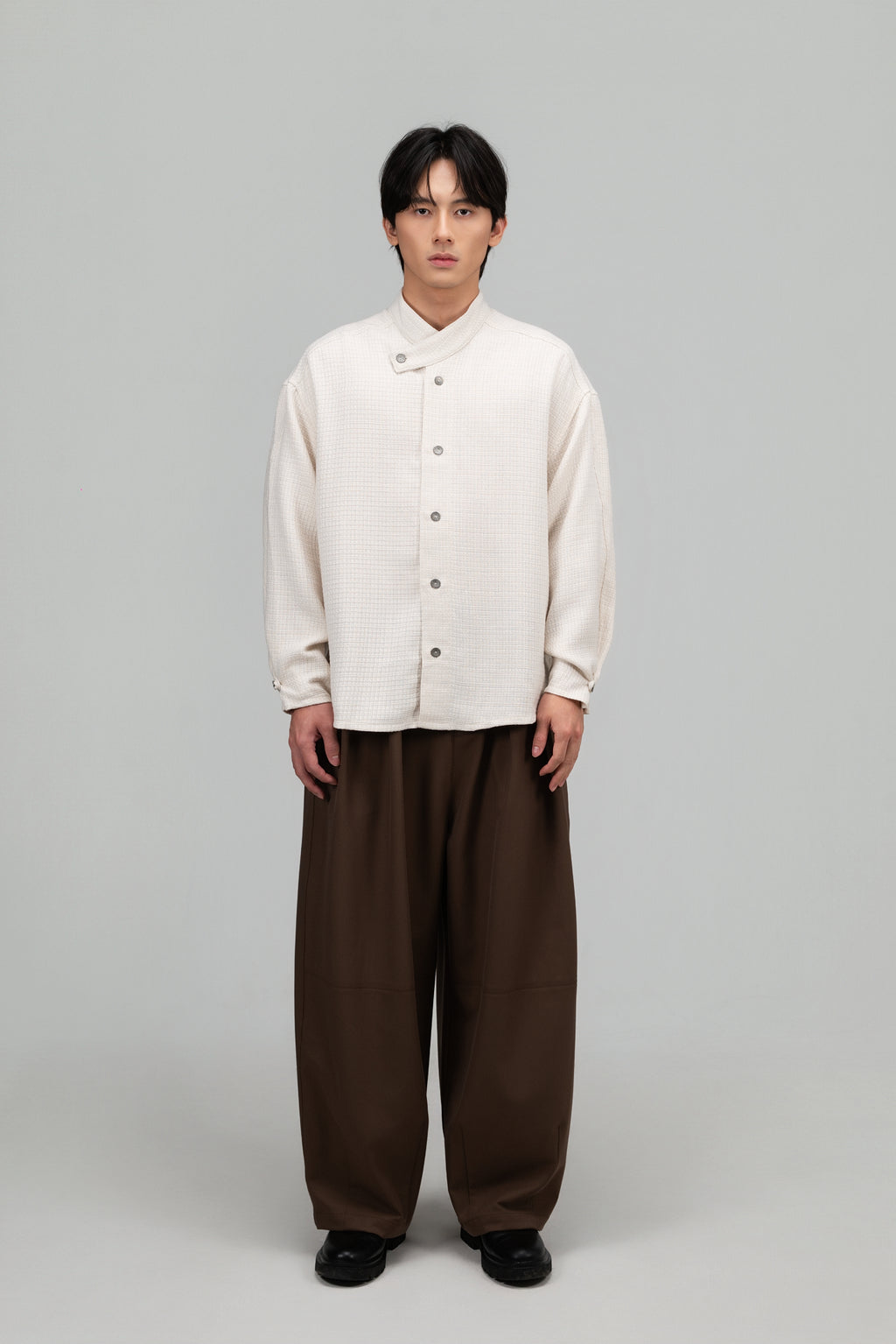 Gender Neutral Cocoon Trousers (Poly / Brown)