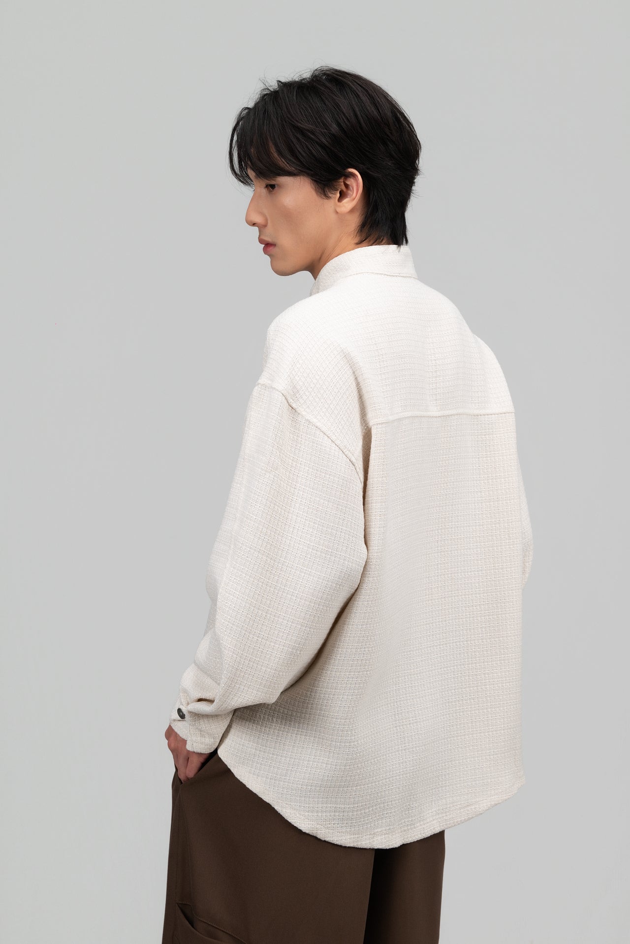 Gender Neutral Han Collar Blouse (Off White)