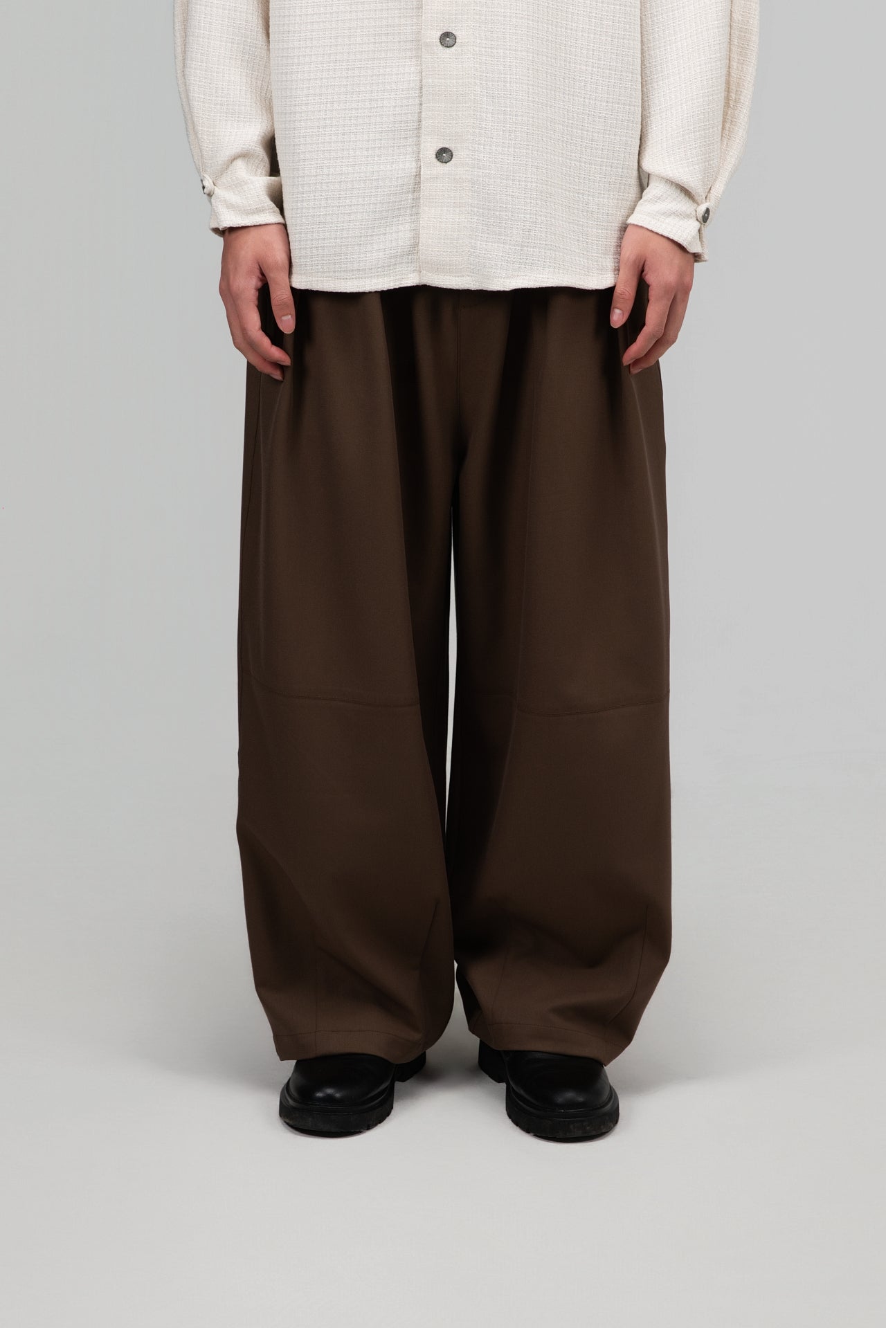 Gender Neutral Cocoon Trousers (Poly / Brown)