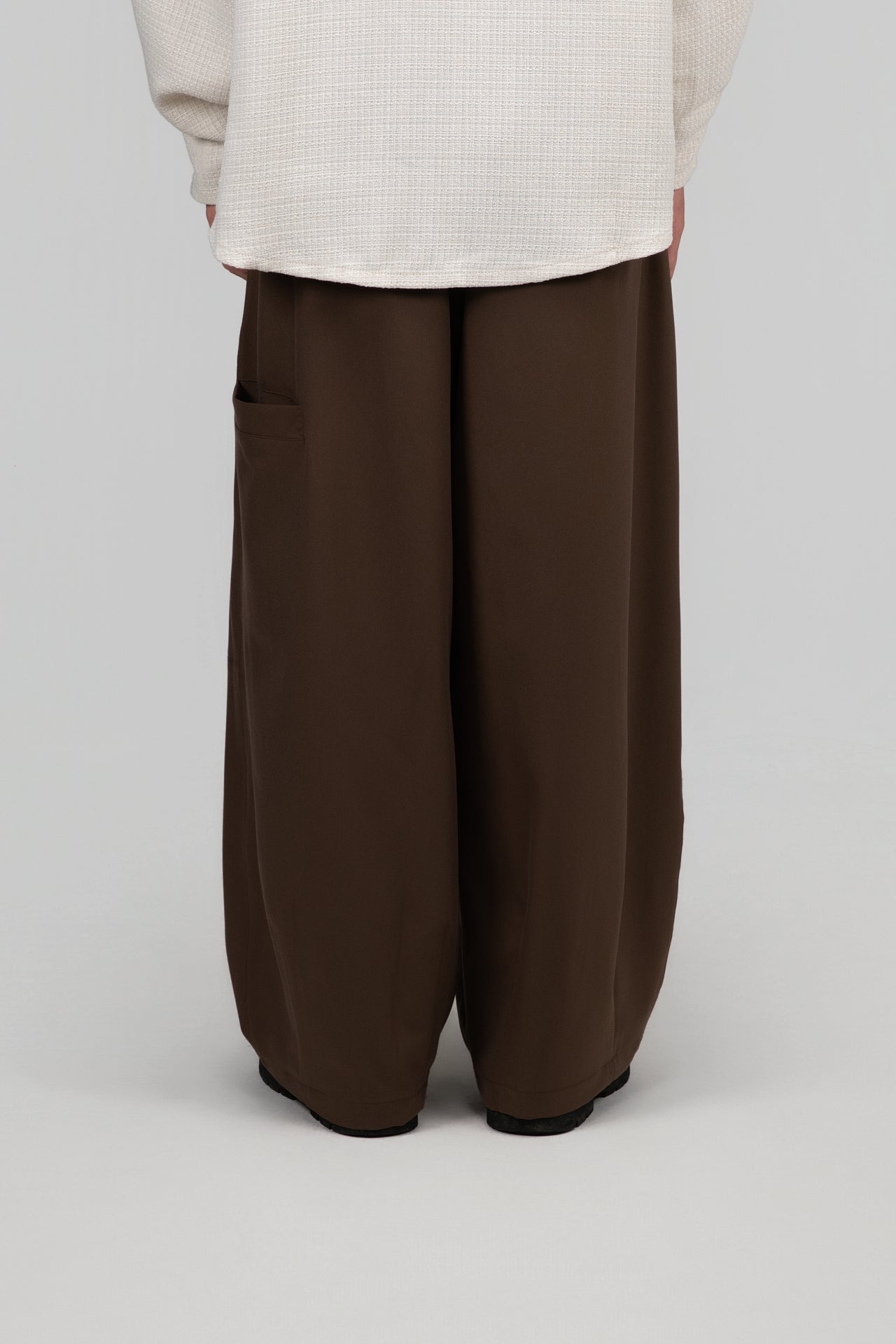 Gender Neutral Cocoon Trousers (Poly / Brown)