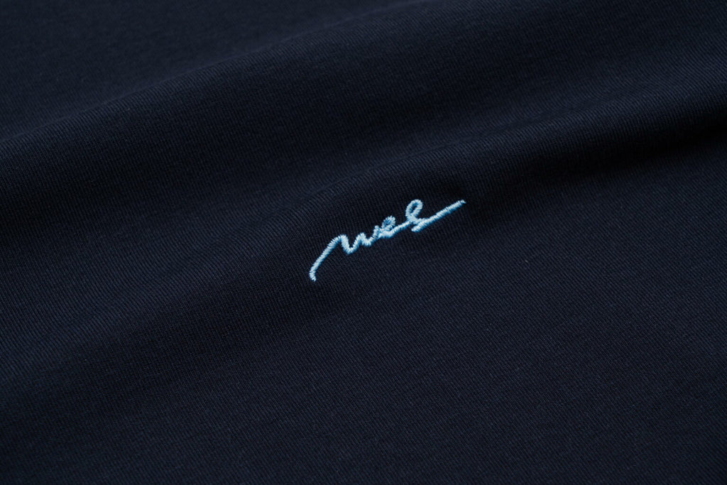 Gender Neutral Drift Knit Straight Long Tee (Navy)